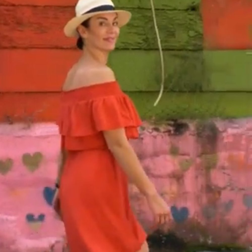 Flirty orange dress